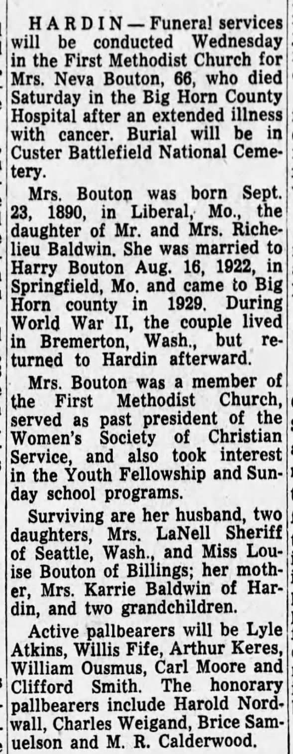 Clipping from The Billings Gazette